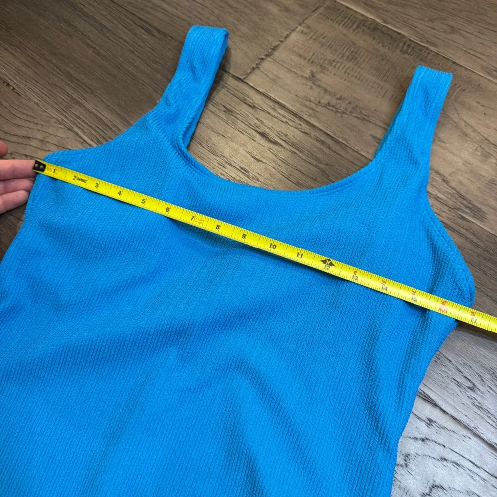 NEW Cotton On Blue One Piece Swimsuit with Scoop‎ Neckline Size XL Ribbed